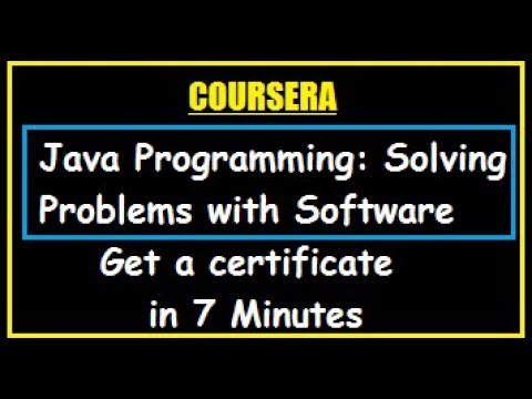Java Programming: Solving Problems with Software-Coursera | Full solution from Techmirrors