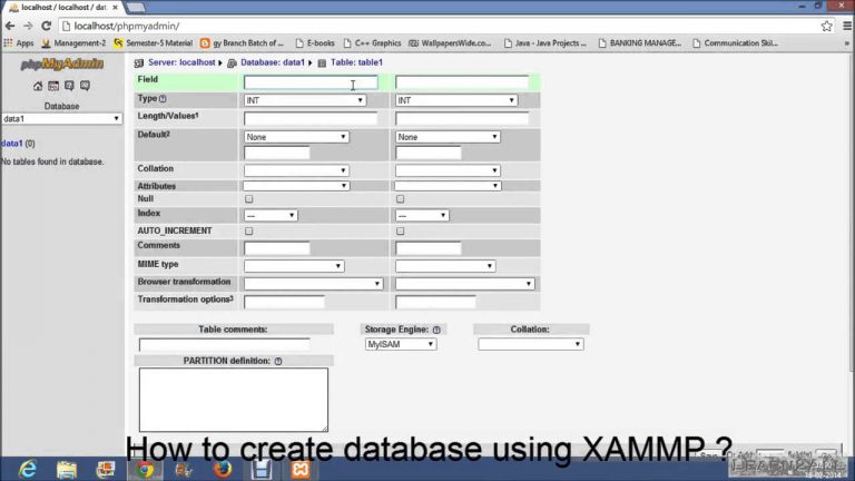 xampp database tutorial