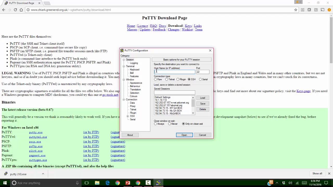 putty download command