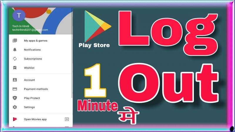 play store log out