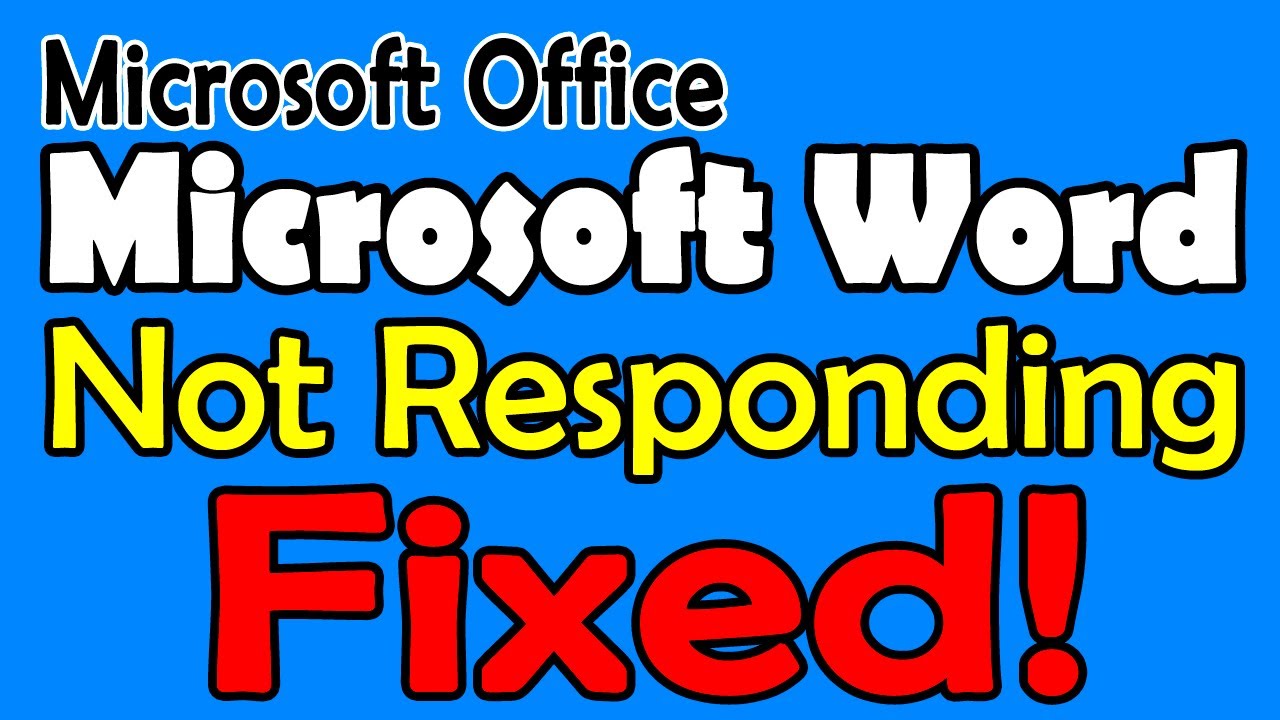 microsoft word not responding windows 10