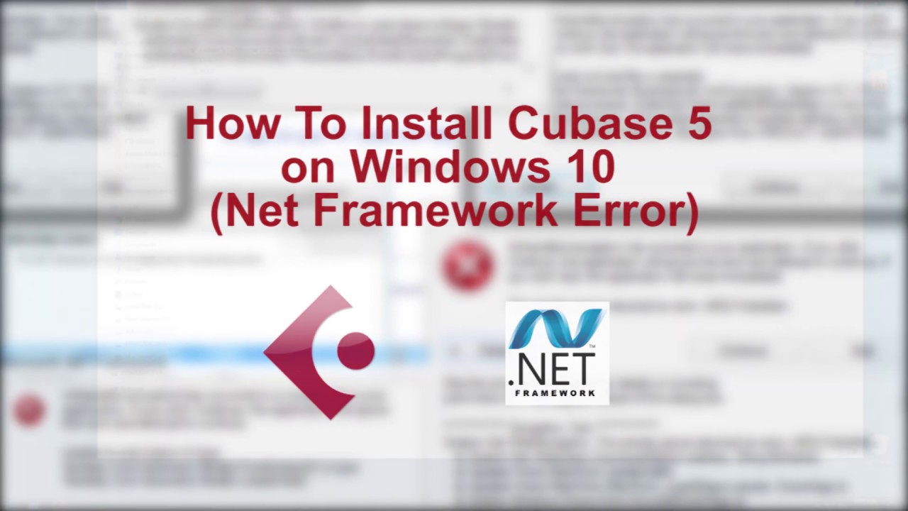 schijf boekje gans How To Install Cubase 5 on Windows 10 (Net Framework Error) from  Techmirrors - Tech Mirrors