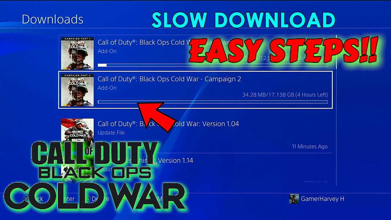 call of duty black ops cold war slow download