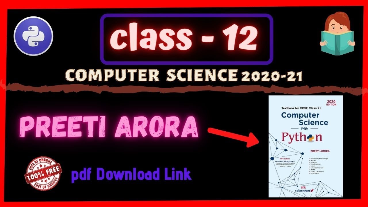 Preeti Arora Python Class 12 PDF free Download | New Book Class 12 Preeti Arora Free PDF python tricks from Techmirrors
