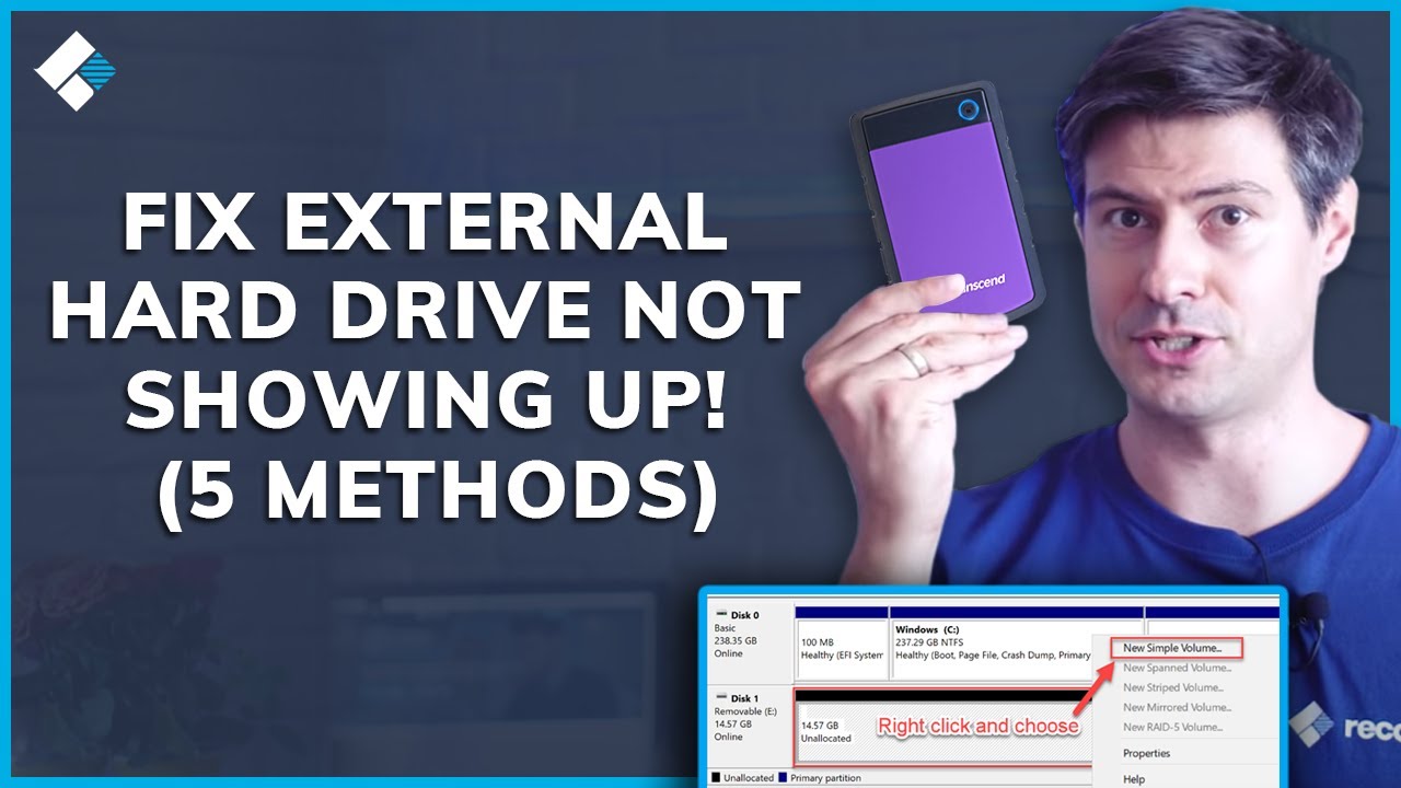 files not showing in external hard drive