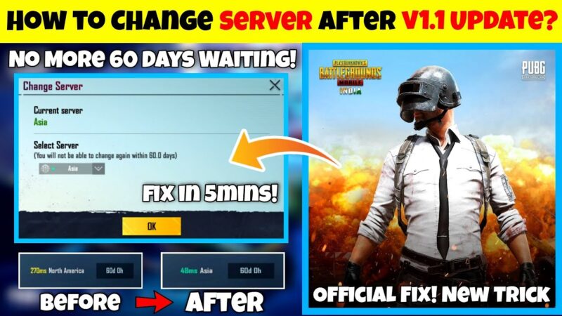 HOW TO CHANGE SERVER IN PUBG MOBILE 🔥 HOW TO FIX SERVER LOCK IN PUBG MOBILE 🔥 CHANGE SERVER PUBG  tips of the day #howtofix #technology #today #viral #fix #technique