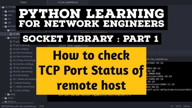 technical solution-Python Tutorial on Socket :How to Check TCP Port Status of remote Machine | Library Tutorial unix command tricks from Techmirrors