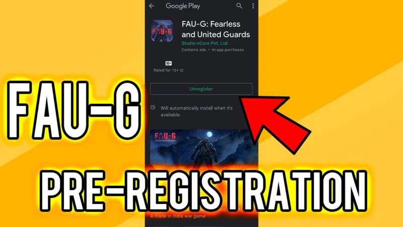 FAU-G Pre-registration On Google Play Store | FAU-G On Google Play Store Android tips from Tech mirrors
