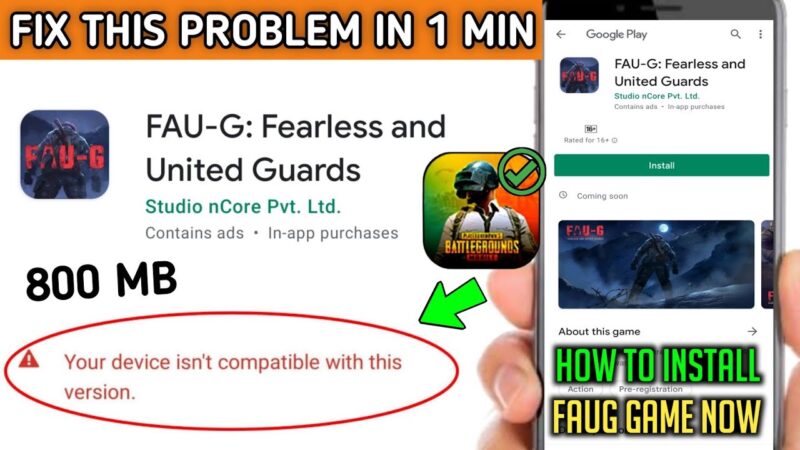 HOW TO FIX FAUG GAME NOT COMPATIBLE PROBLEM IN JUST 1 MIN  tips of the day #howtofix #technology #today #viral #fix #technique