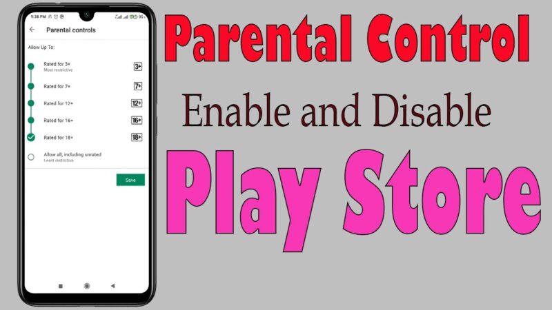 How To Enable and Disable Parental Control on Google Play Store @HelpingMind Android tips from Tech mirrors