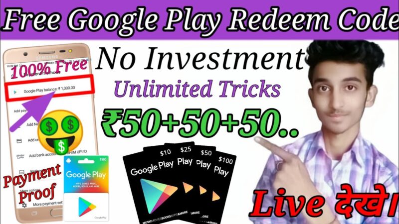 100% Free Google Play Redeem Code || Redeem Code For Play Store || Google Play Redeem Code Android tips from Tech mirrors