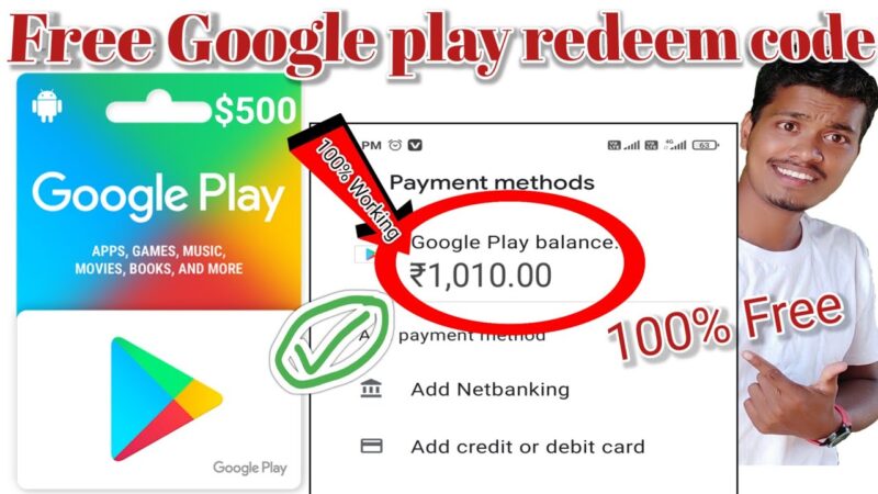 100% free google play redeem code, how to get free fire free redeem code for play store 2020 Android tips from Tech mirrors