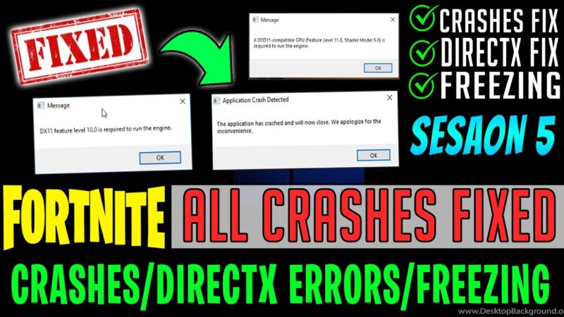 🔧 How To Fix Fortnite Application Crash Detected and Fix A D3D11-compatible GPU Chapter 2 Season 5  tips of the day #howtofix #technology #today #viral #fix #technique
