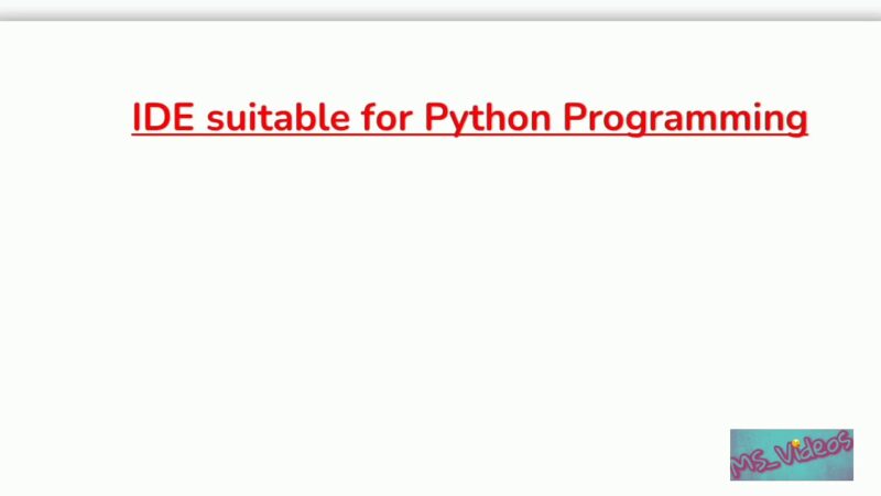 IDEs suitable for Python programming python tricks from Techmirrors