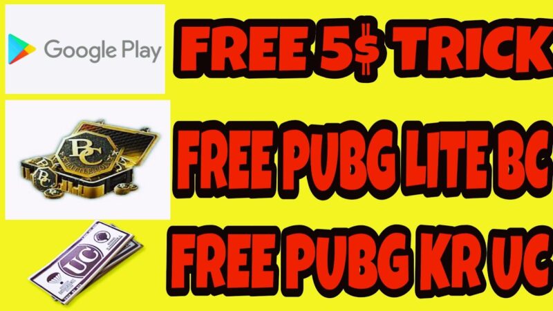 BUY FREE PUBG LITE BC | BUY FREE PUBG UC | GOOGLE PLAY STORE 5$ CREDIT FREE | GENUINE TRICK | HACKY Android tips from Tech mirrors