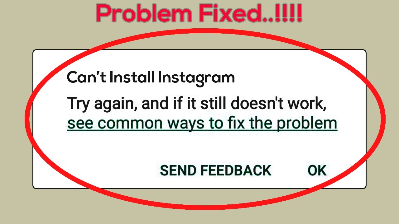 How To Fix Can't Install Instagram Error On Google Play Store Android & Ios Mobile Android tips from Tech mirrors