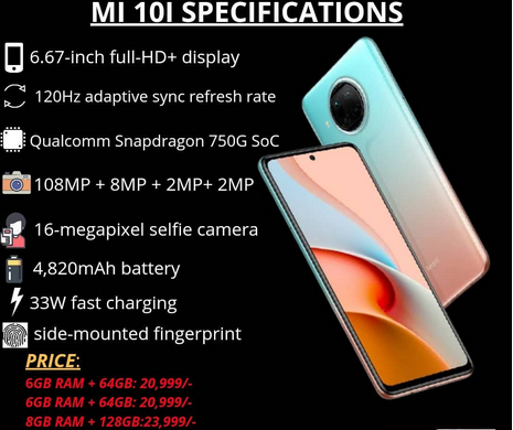 latest technology updates  from techmirrors – Xiaomi launched Mi 10i
