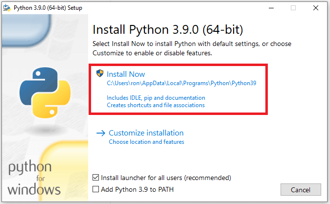 Install Python 3.9 and PyCharm on Windows 10 python tricks from Techmirrors