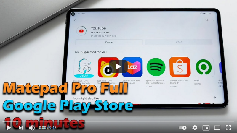 Huawei Matepad Pro Install Full Google Play Store 10 minutes Android tips from Tech mirrors