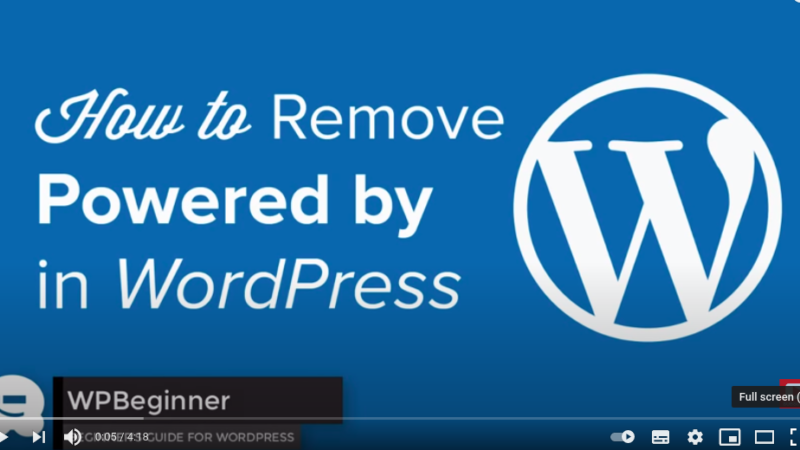 How to Remove the Powered by WordPress Footer Links wordpress tricks from Tech mirrors
