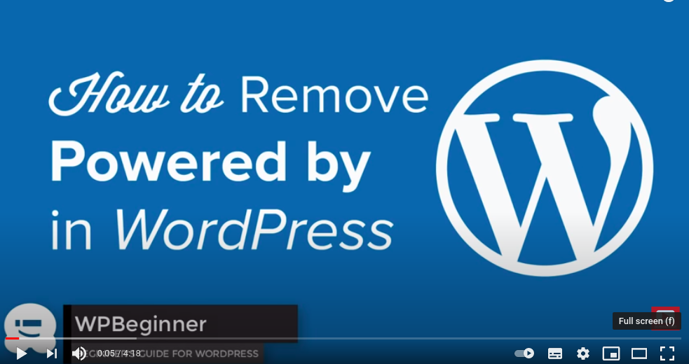 How to Remove the Powered by WordPress Footer Links wordpress tricks from Tech mirrors