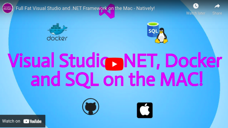 Full Fat Visual Studio and .NET Framework on the Mac – Natively! from Techmirrors
