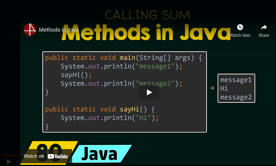Methods in Java Java programming tricks from Techmirrors