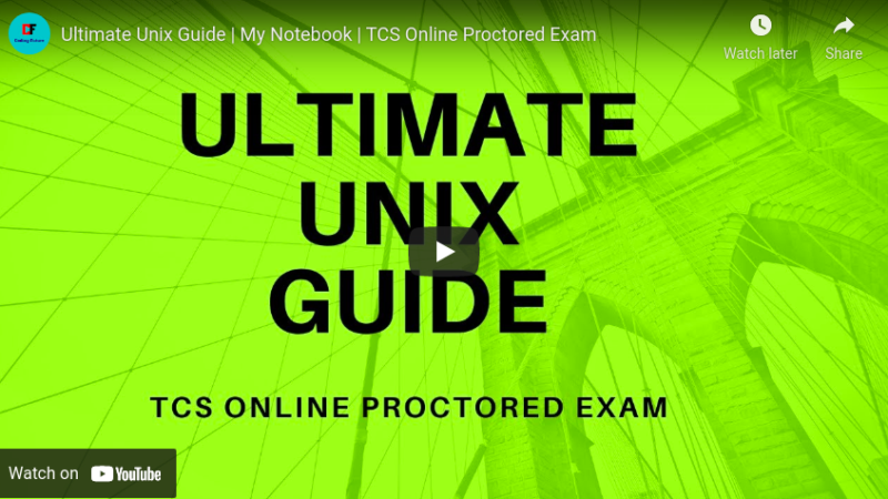 technical solution-Ultimate Unix Guide | My Notebook | TCS Online Proctored Exam unix command tricks from Techmirrors