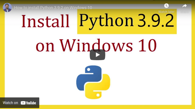 How to install Python 3.9.5 on Windows 10 python tricks from Techmirrors
