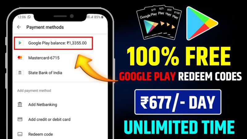 100% Free Google Play Redeem Code | How To Get Free Google Play Redeem Code 2021 | PlayStore Gift Tech Mirrors