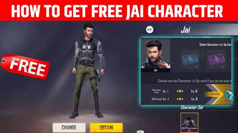 How to get Jai Character in free fire | Free Jai Character Avatar | Jai Character VS Dj Alok Tech Mirrors