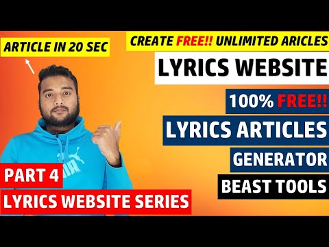 [Part 4] Free Lyrics Article Generator Tool – CREATE SEO FIRENDLY ARTICLE IN 20 SECONDS Tech Mirrors