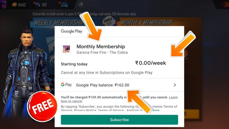 How To Get Free Monthly Membership In Free Fire | Redeem Monthly Membership Free – Garena Free Fire Tech Mirrors