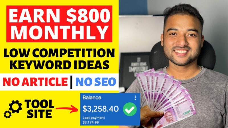 Earn $800 Monthly with Low Competition Keywords List Ideas 2021 | Earn Money Online from Website Tech Mirrors